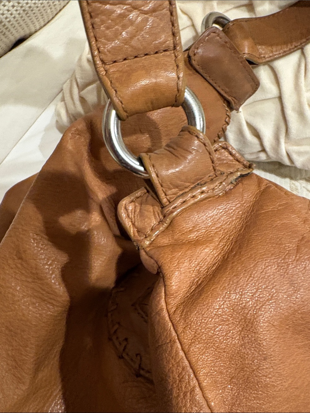 Banana Republic Tan Leather Hobo with Ring Accent - Picture 5 of 5